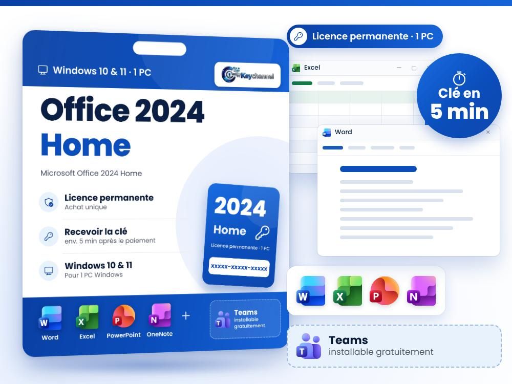 Office 2024 Home – licence permanente, e rapidement