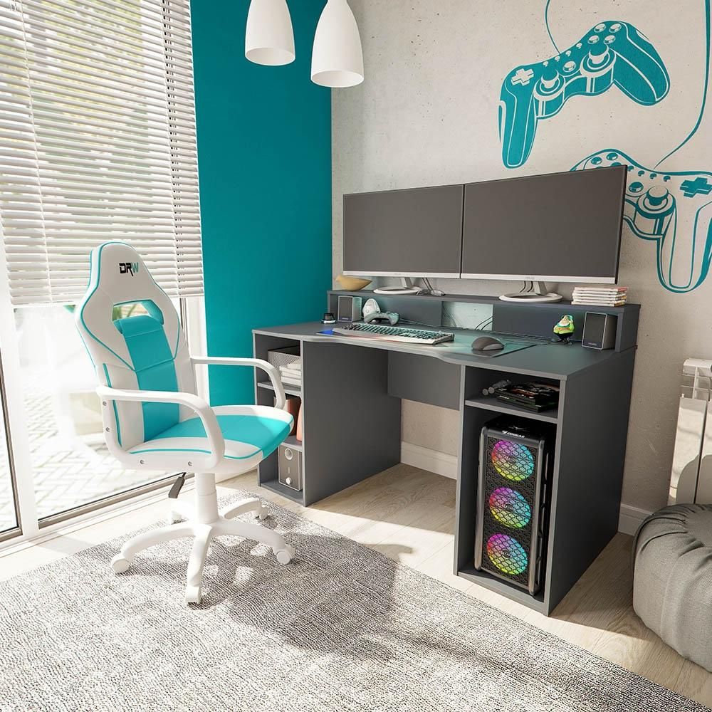 Ozone von freiraum – Gamingtisch mit wendbarem Aufbau und Kabeldurchlass