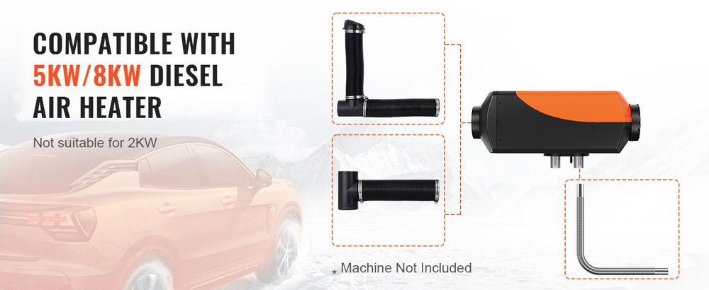 VEVOR Dieselheizer Glühkerzen-Kit, Keramisches Glühkerzen-Reparaturset, Luft-Diesel-Parkheizer-Teil mit Demontagewerkzeug, Dieselheizer-Überholkit für 2KW/5KW/8KW Dieselheizer-Ersatz, 8 kW Abgaskit