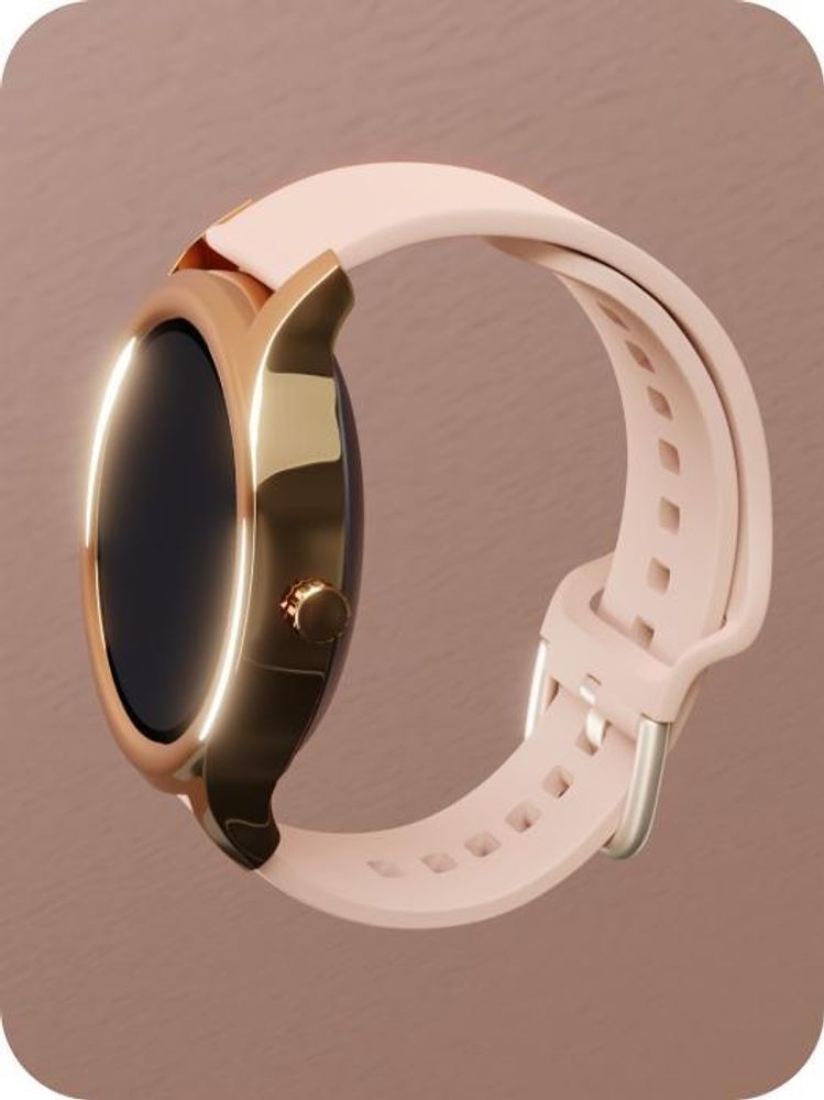 Smartwatch damski z opaską sportową ForeVive 3 SB-340 Bluetooth, sterowanie muzyką, krokomierz itd., IP68, Zegarek fitness, Pulsometr Smukłe Złoto