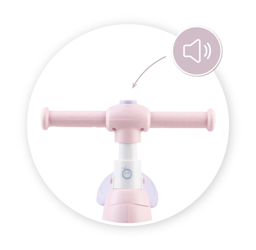 MoMi TOBIS – Kinder Laufrad ohne Pedale mit Seifenblasen, LED-Licht & Hupe, verstellbarer Lenker, fördert Gleichgewicht, ab 2 Jahren – Rosa
