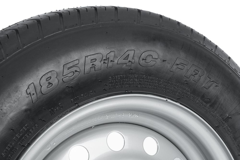 UNITRAILER Komplettrad 185/80 R14C für schwere Anhänger und Wohnwagen