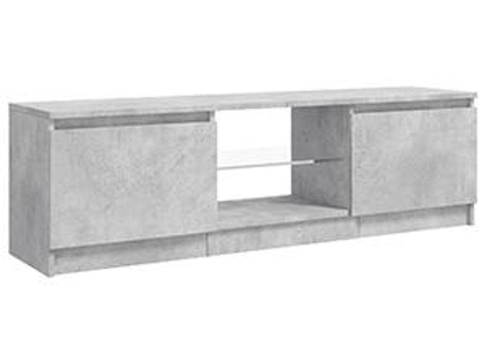 Mobile TV con luci LED grigio cemento 120x30x35,5 cm