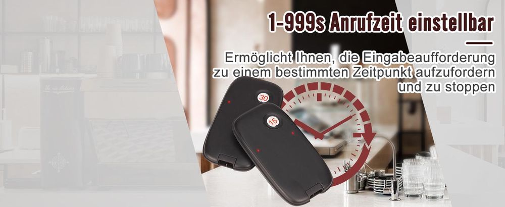 Retekess TD175P Restaurant Pager System, 30Pagers, 800M Pager Rufsystem, 7 Rufmod, 15H, Pager Pieper für Food Court, Hotel, Café, Bar, walkie talkie