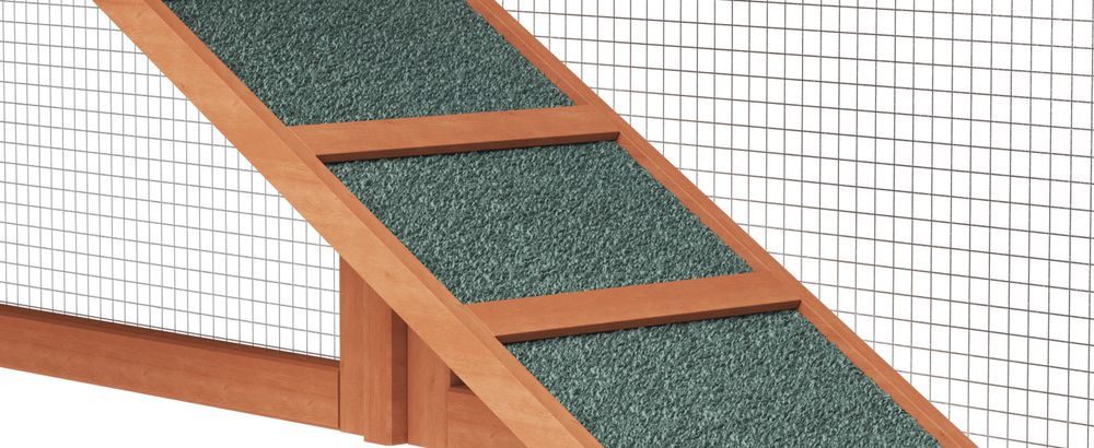 Wiltec XXL Hasenstall 1560 x 520 x 680 mm mit Freilaufgehege und erhöhtem Unterschlupf aus Fichtenholz, Kaninchenkäfig mit 2 Etagen, Kleintierstall