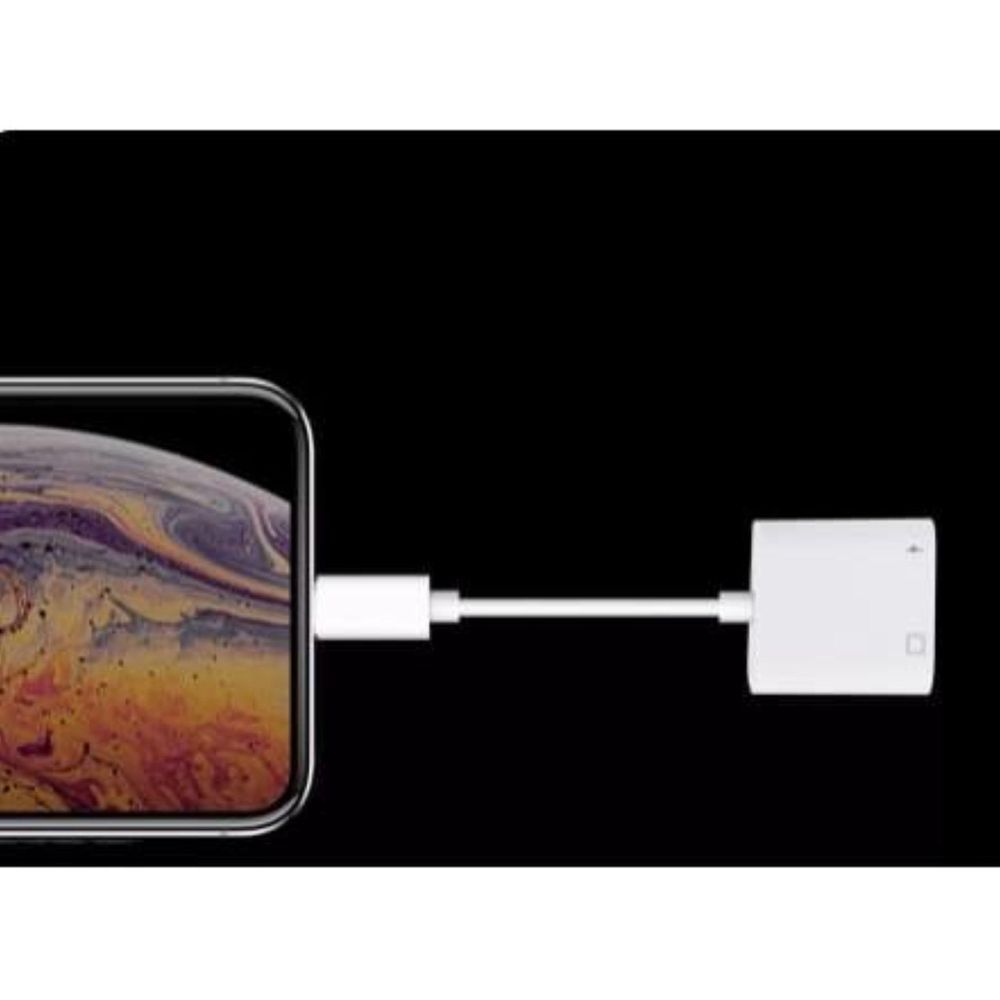 Adapter sieciowy - Lightning na Ethernet - RJ-45 LAN - Fast Ethernet 100 Mbps - z portem ładowania - do iPhone iPad