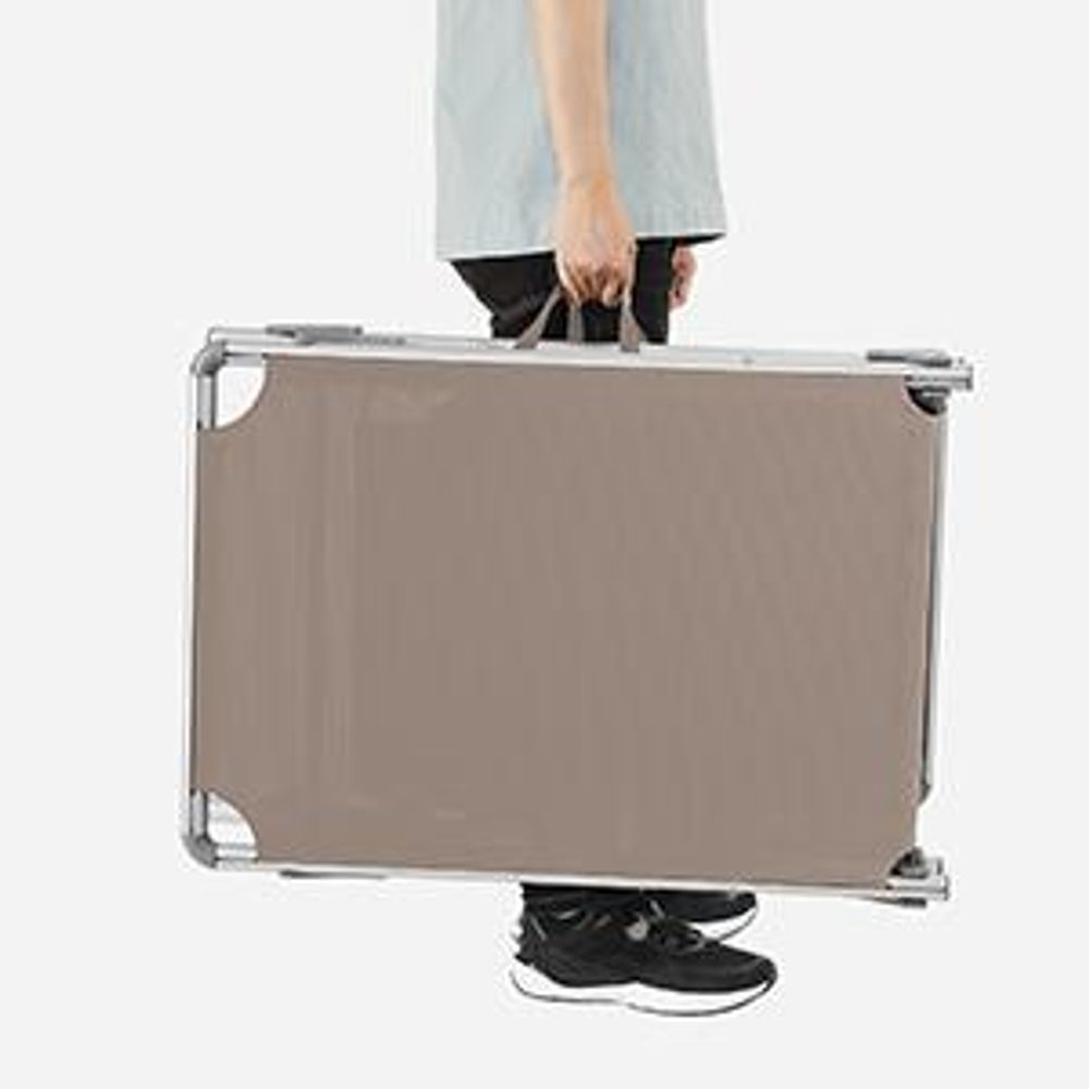 SONGMICS Gartenliege, klappbar 193 x 55 x 31 cm verstellbar taupe