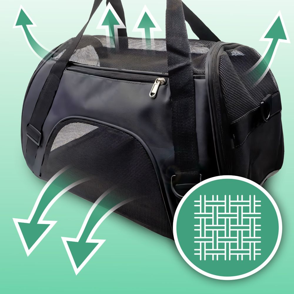 Atmungsaktiver Haustier Rucksack für Katzen & Hunde - Tragetasche bis 20 kg, faltbar, verstellbare Gurte, Reflektorstreifen, 53 x 32 x 26 cm – Retoo