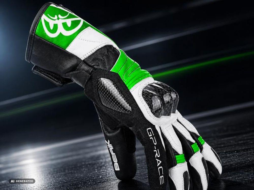 Berik Zoldar Motorradhandschuhe, schwarz/weiß, S
