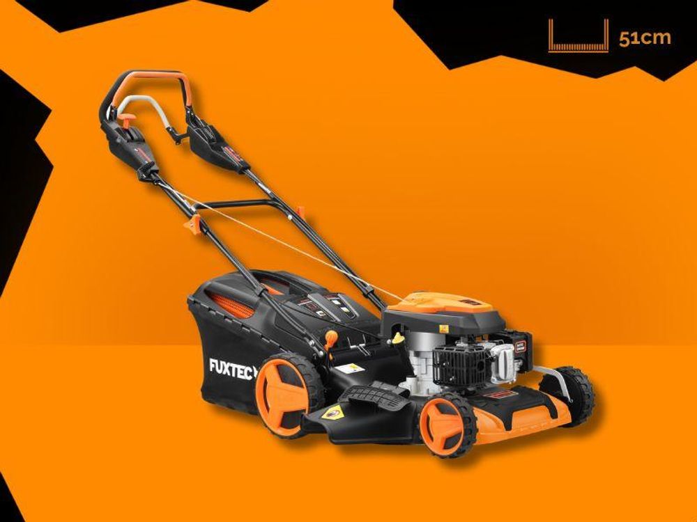 FUXTEC FX-RM5196PROSL, Rasenmäher mit Radantrieb, 50,1 cm, 2,5 cm, 7,5 cm, 1001 m², Rotorblätter