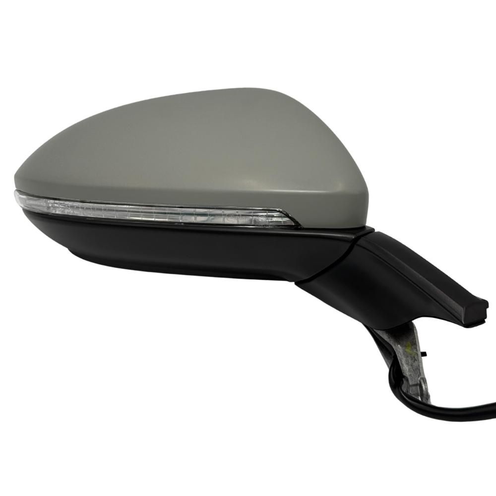 BILMAX Außenspiegel für Volkswagen Golf 7 2013-2020 Beheizbar, Elektrisch Verstellbar, Blinker, Grundiert, 6-PIN, Rechts (Beifahrerseite)