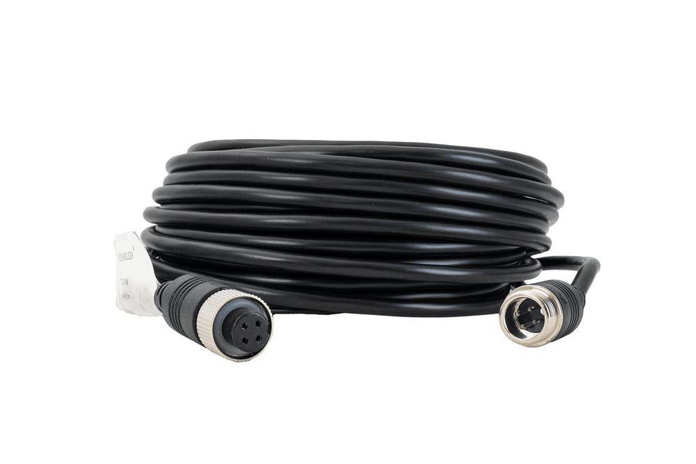 TT Technology 4-PIN Rückfahrkamera-Kabel 10 m, geschirmtes TT.2A10M Verlängerungskabel für Traktor, LKW, Bagger und Busse