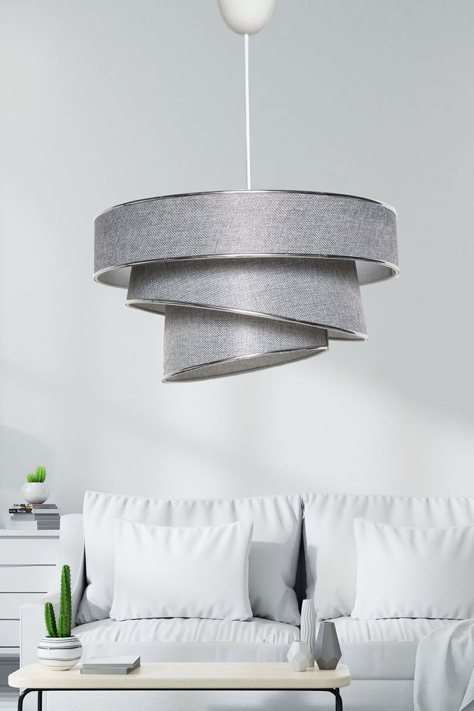 Opviq, Couper - Grey, Silver, Kronleuchter, Grau, Baumwolle, 40 x 40 x 72 cm