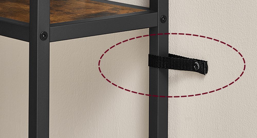 VASAGLE Konsolentisch, schmaler Sofatisch mit 2 Ablagen, 20 x 80 x 80 cm