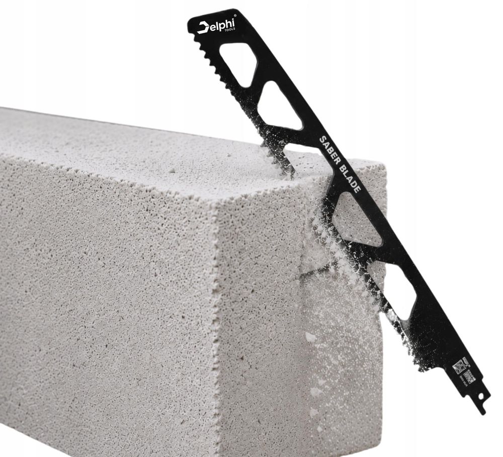 Delphi Tools - Säbelsägeblatt - Beton sägen - Ziegel schneiden - Porenbeton Blatt - Länge 455 mm