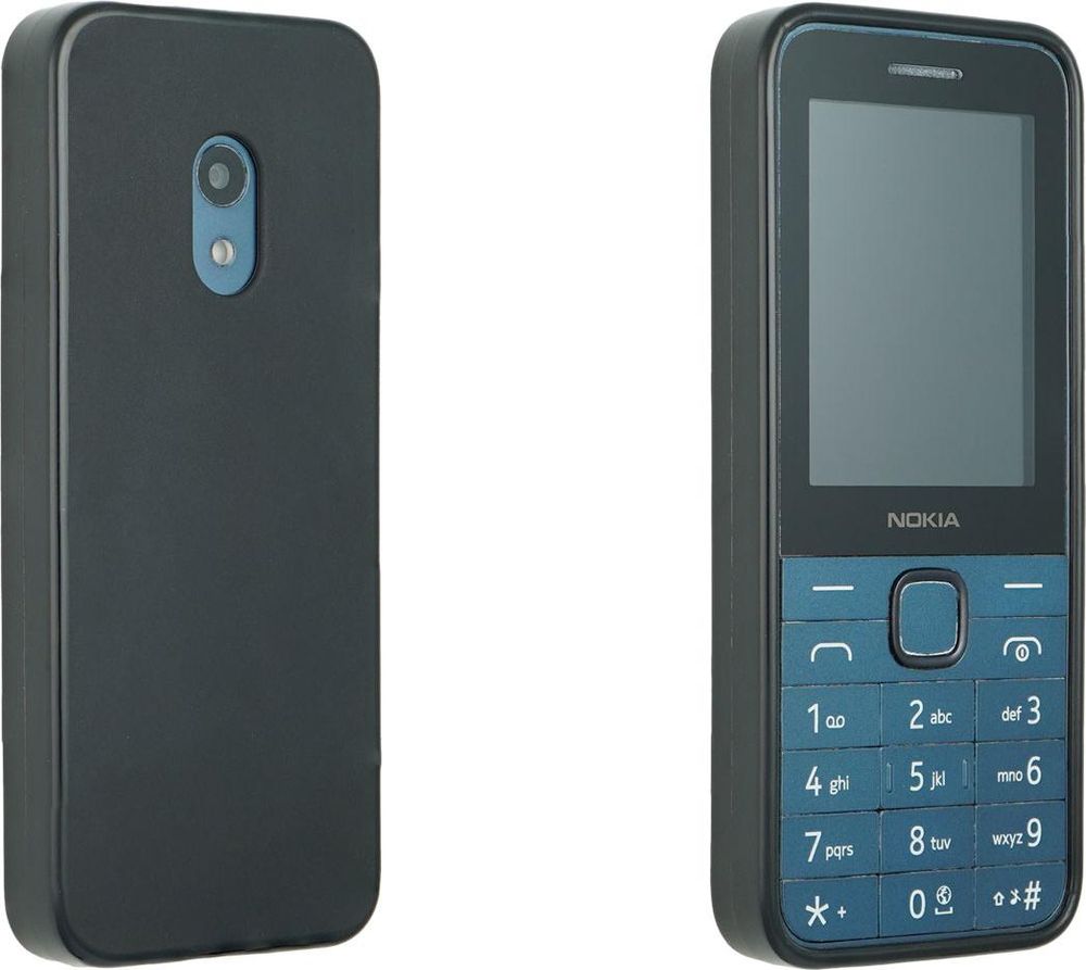 caseroxx Schutz-Hülle TPU-Hülle kompatibel mit Nokia 225 4G (2024), Gummi Handy Tasche schwarz