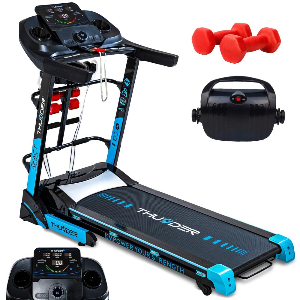 Tapis roulant Thunder REACT-DS-BLACK 126x45cm 18km/h FitShow pieghevole LCD