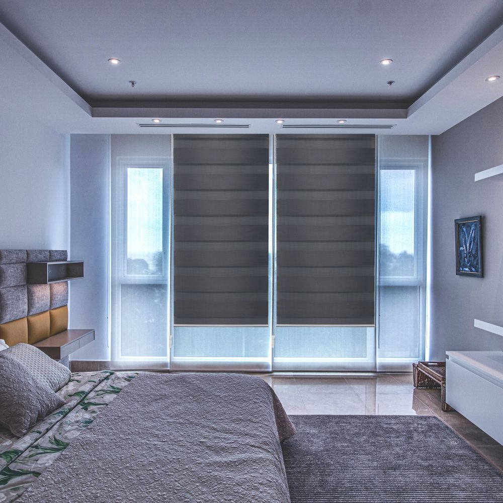 Doppelrollo DuoRollo Klemmfix ohne Bohren Seitenzug Fenster Rollo cremeweiß 65cm (61cm Stoffbreite) 150 cm