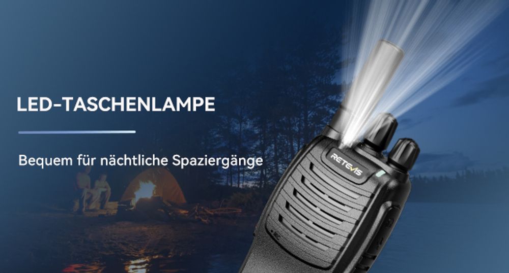 Retevis H777 Walkie Talkie, Funkgeräte Set PMR, mit Ladestation, Typ-C, Energiesparmodus, VOX, Ein tasten paarung, Geräuschunterdrückung, für Camping