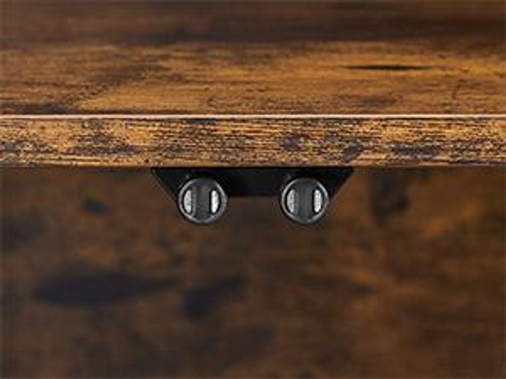 VASAGLE Highboard Küchenschrank, verstellbare Regalebene, 2 offenen Fächern