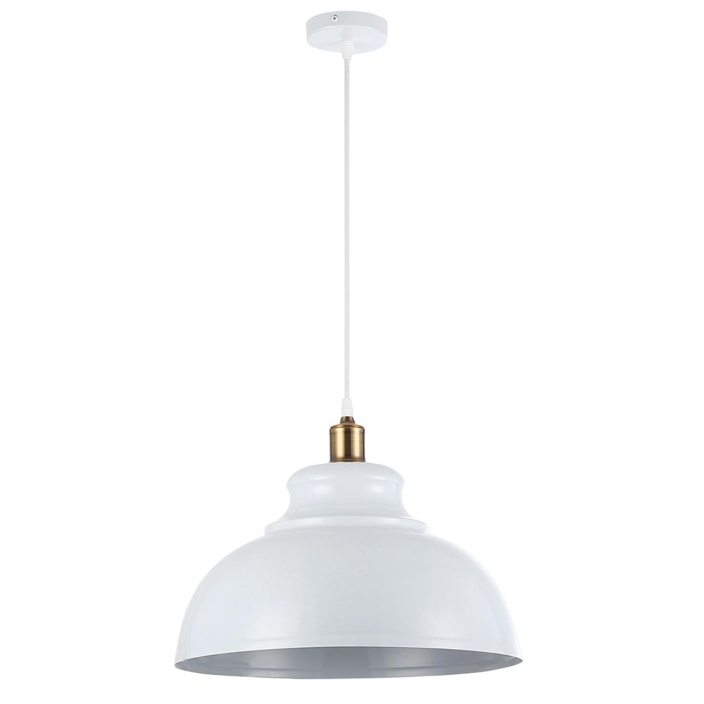 MasterLED Pendelleuchte – 1-flammig Ø40 cm – Weiß Kupfer – E27 – pendelleuchte metall – pendelleuchte – FLARA