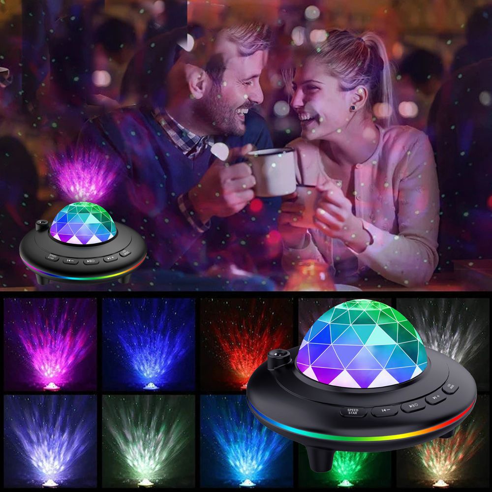 LED Sternenhimmel Projektor, Nachtlicht mit Sternen und Galaxis Effekten, Bluetooth Lautsprecher, Fernbedienung, Timer, RGB Farben Retoo