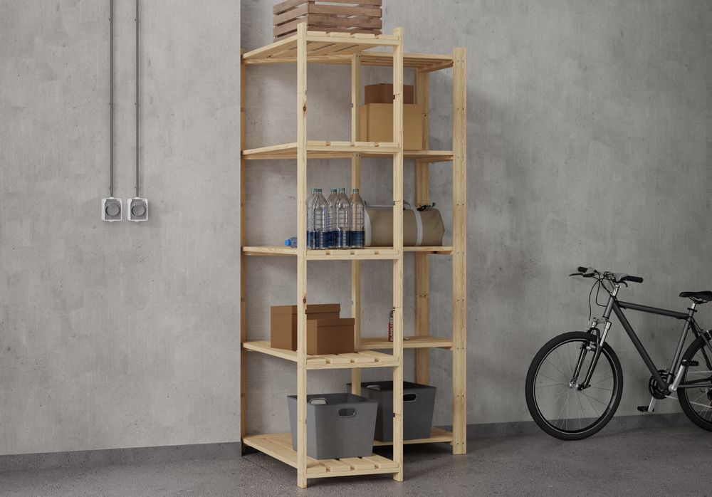 Bücherregal, Holzregal, Standregal, Wandregal, Regal mit 5 Böden, Büroregal, B-20 170x85x40 cm 5 böden , Lagerregal, Aktenregal für ordner, Lenmar