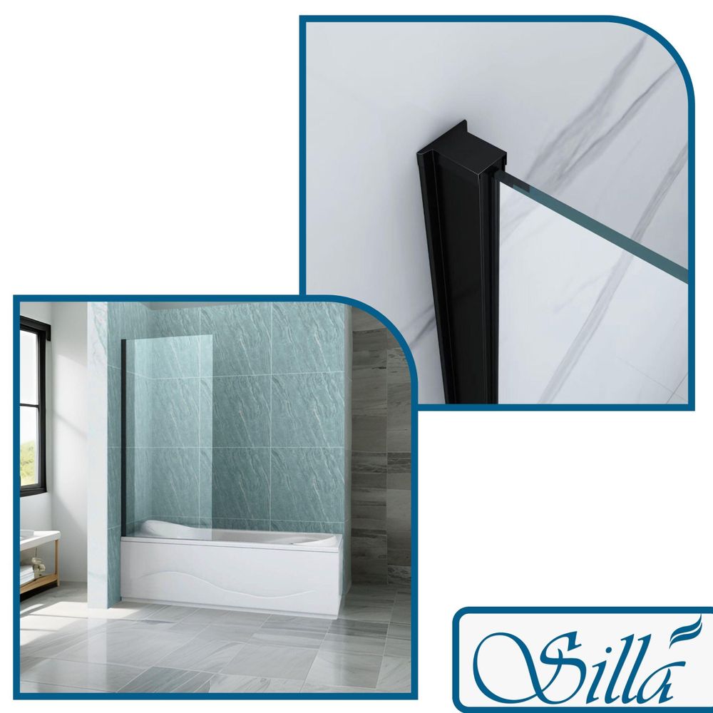 Silla, duschwand badewanne 50x150, duschwand aus glas, badewannenaufsatz, faltwand