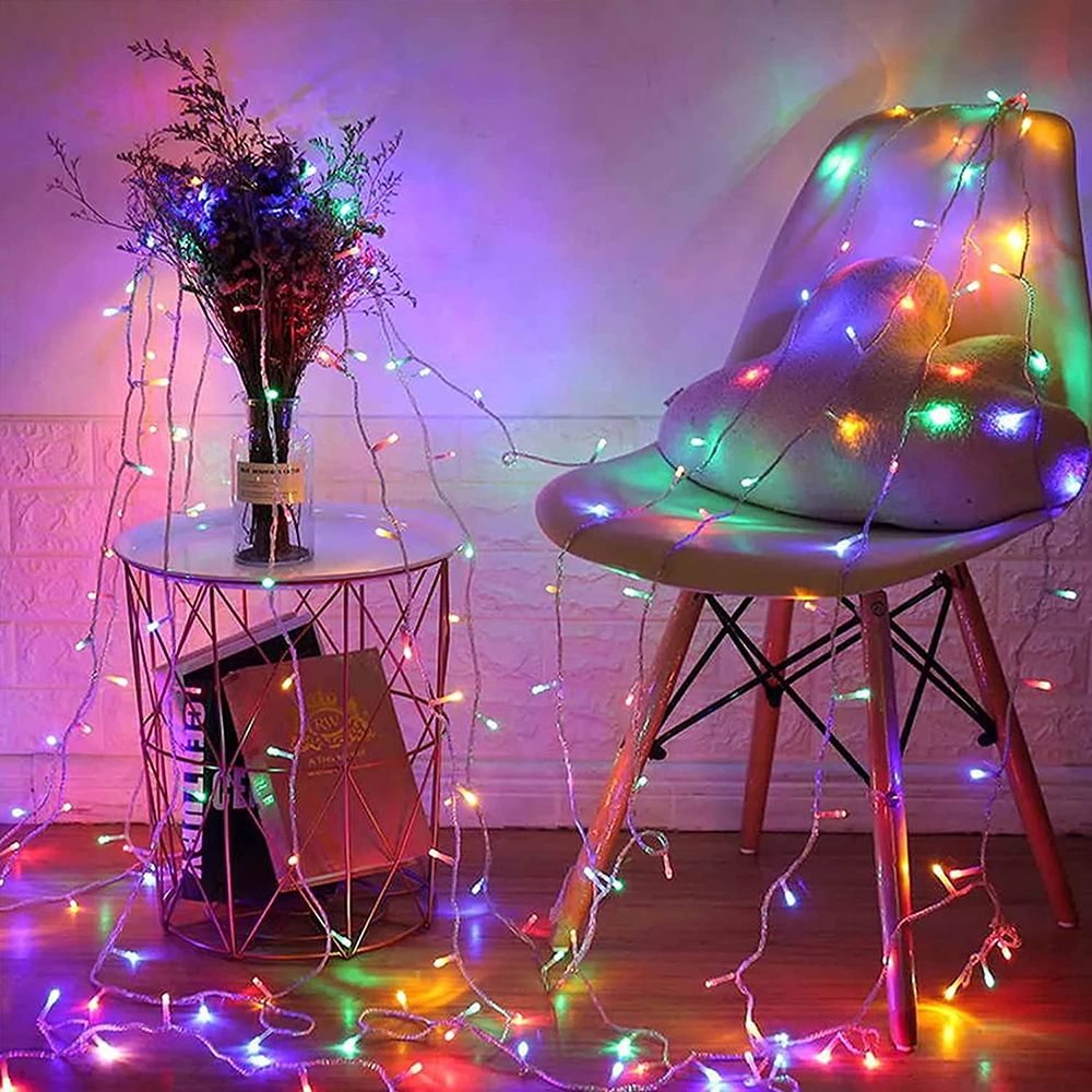 100m 800 LED Lichterkette 8 Lichtmodi Wasserdicht Lichterketten für Innen Weihnachten Hochzeit Party Garten Deko, Bunt