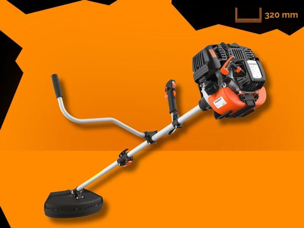 FUXTEC Benzin Motorsense FX- 4MS131 - 31ccm | 1PS Freischneider |Notstop| 7,5kg | 320 mm | mit Faden + Messer | 4-Takt | Komfort Tragegurt