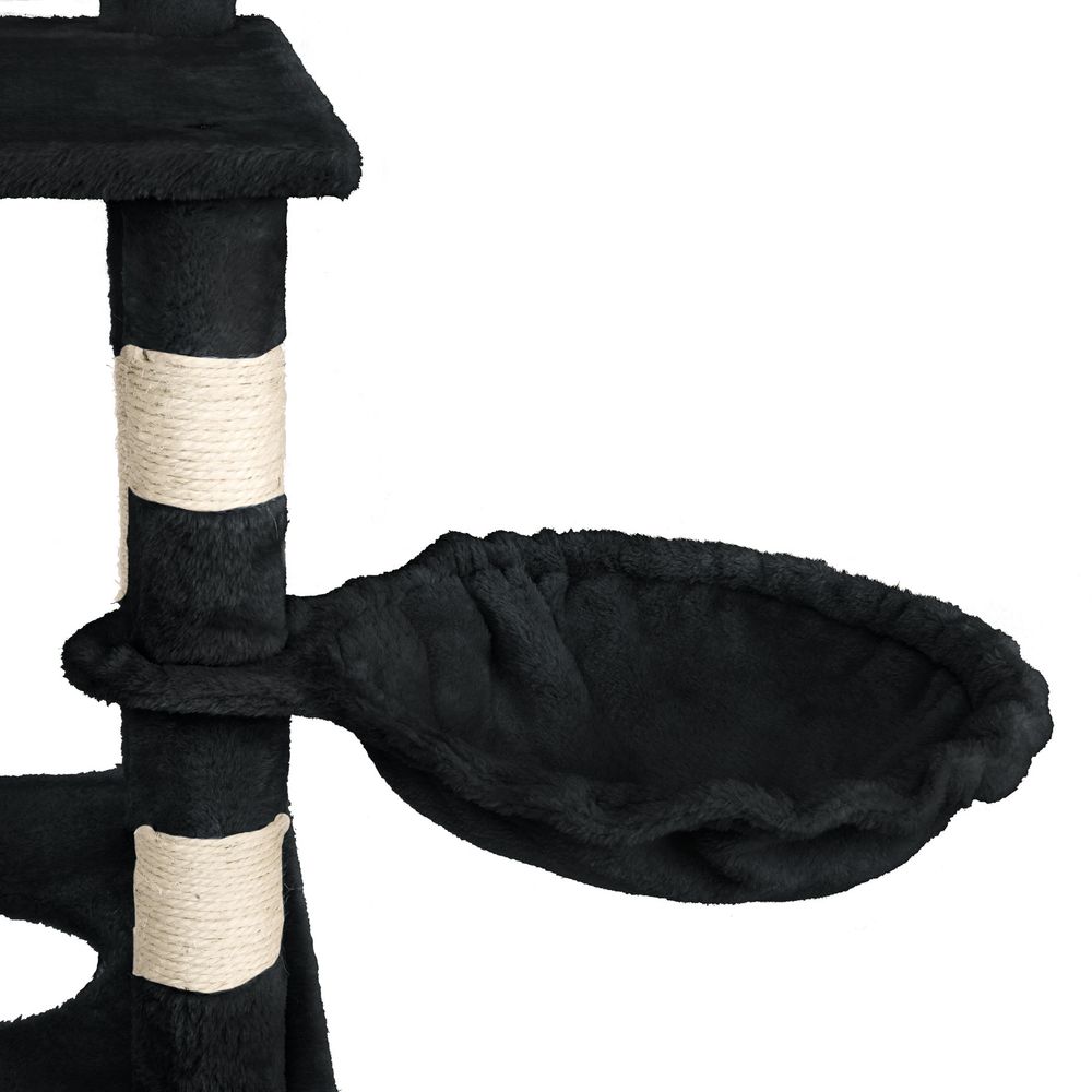 tectake® Kratzbaum Stokeley 141 cm inklusive Spielkordel und Kippschutz