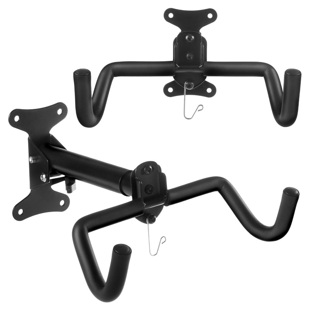 2x Maclean Fahrrad-Wandhalterung horizontal Stahl max. Belastung 30kg MC-484