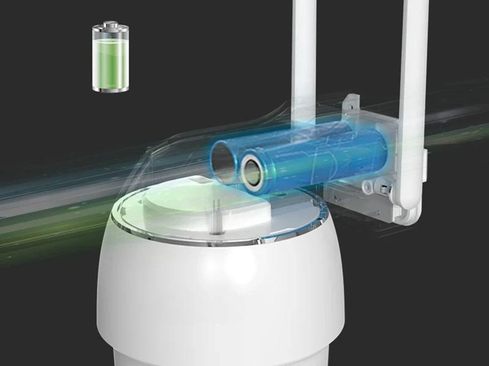 2K Überwachungskamera Aussen Akku 355°/90° Schwenkbar Kabellose WLAN IP Kamera Outdoor mit Nachtsicht in Farbe Personen-/Bewegungserkennung