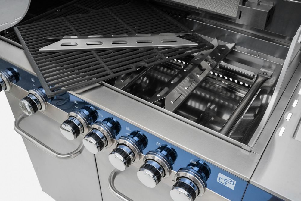 Das Flame-Tamer-System des Gasgrills G21 Florida BBQ