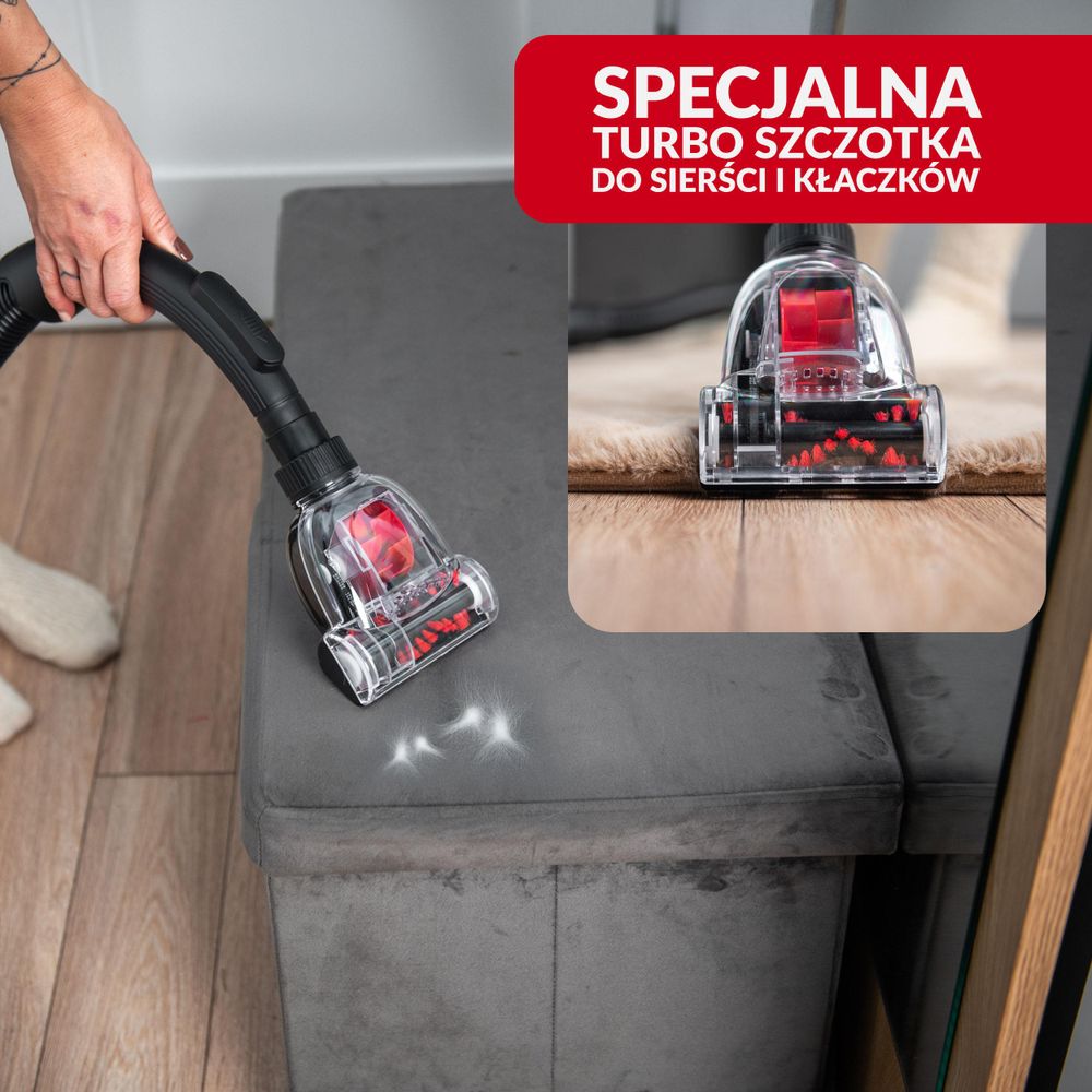 Odkurzacz cyklonowy bezworkowy LEHMANN TYPHOON 4000W 2x HEPA, regulacja mocy, max 4000W, ultra system ssania