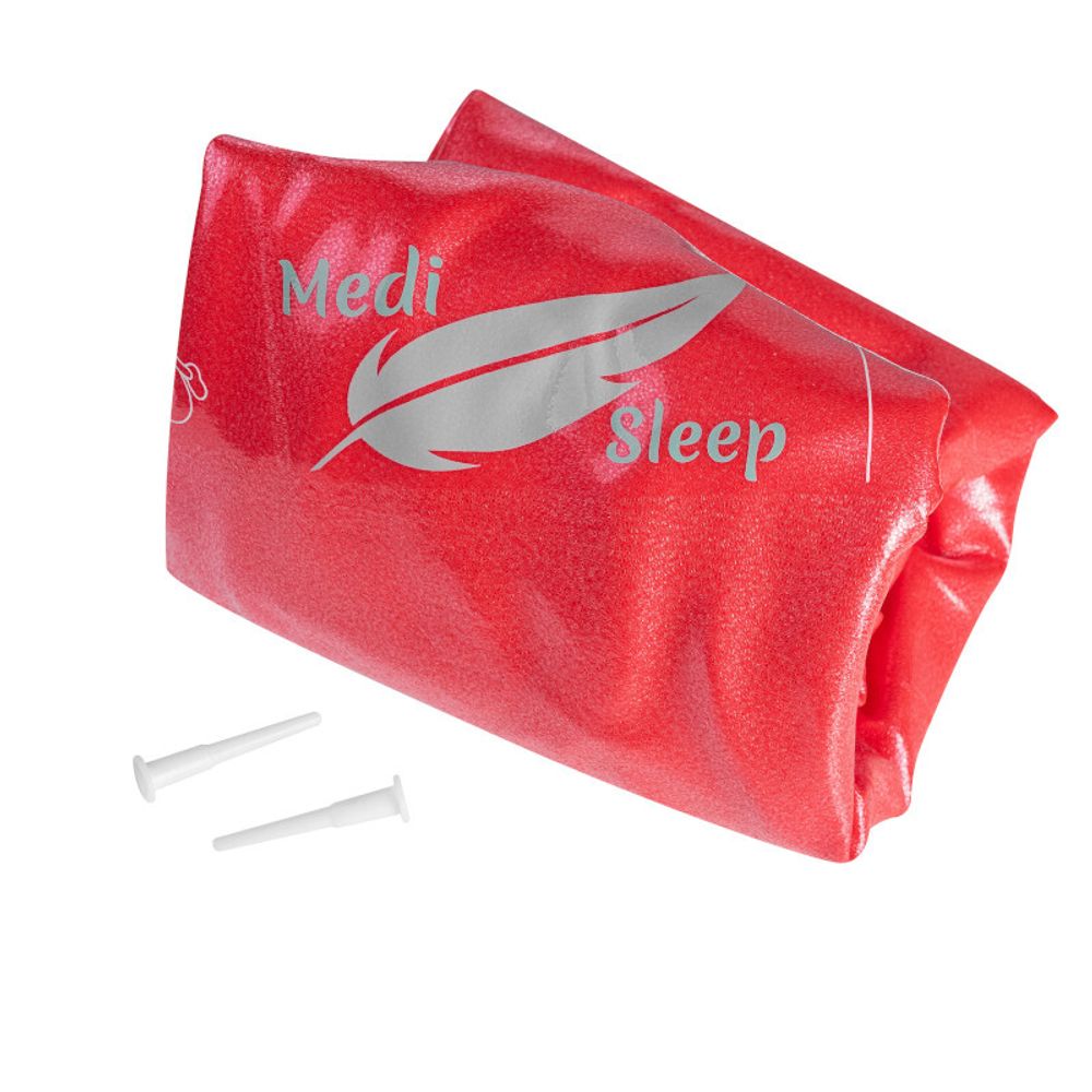 Gymnastikball 65 cm mit Luftpumpe - Sitzball, Trainingsball, Yogaball, Pilatesball - Fitnessball für Core Training mit gezeichneten Übungen - Rot