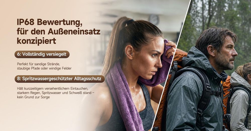 Retekess TE105 RIC Hörgerät mit Bluetooth und App-Unterstützung, IP68 wasserdicht, 84H, 5 Modi,für mittelgradigen bis hochgradigen Hörverlust Senioren