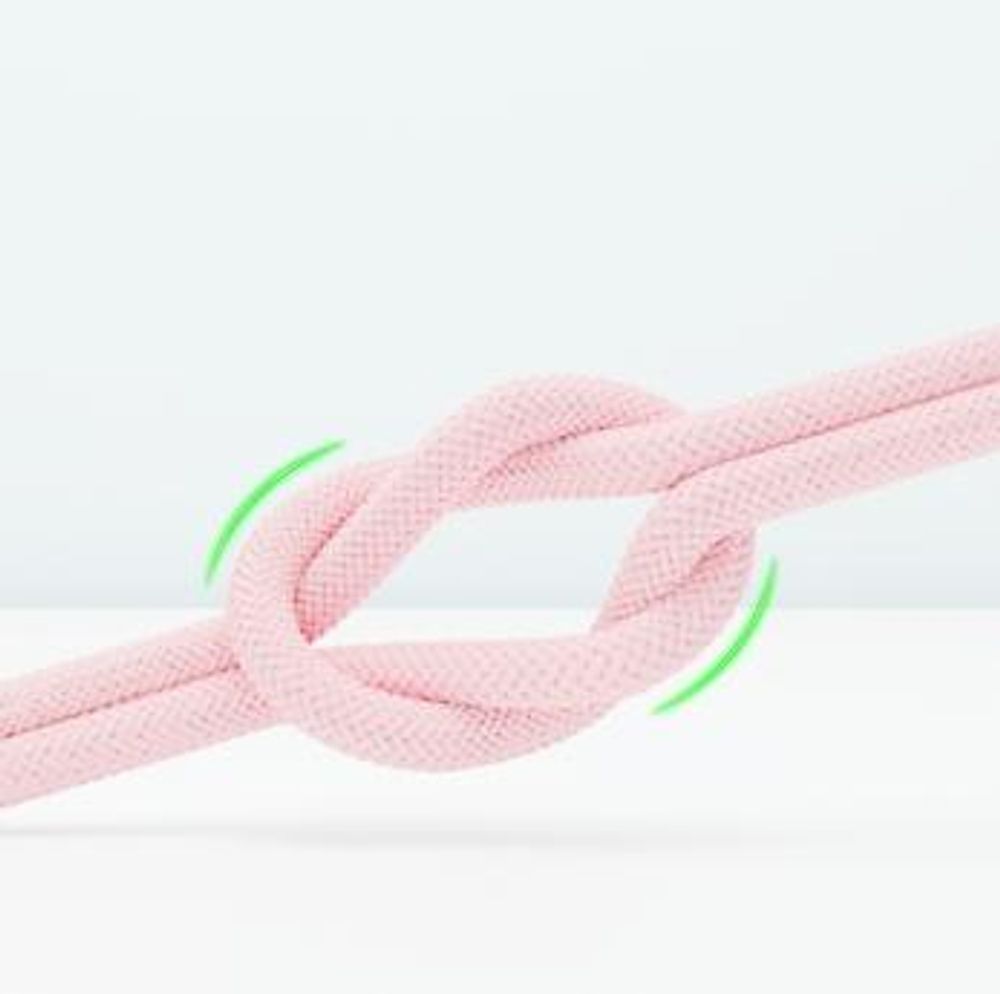 QUALO Nylon USB-C auf Lightning Kabel – 1,5 m, 2,4 A, Rosa QKN-CL-16 Schnellladekabel 12W