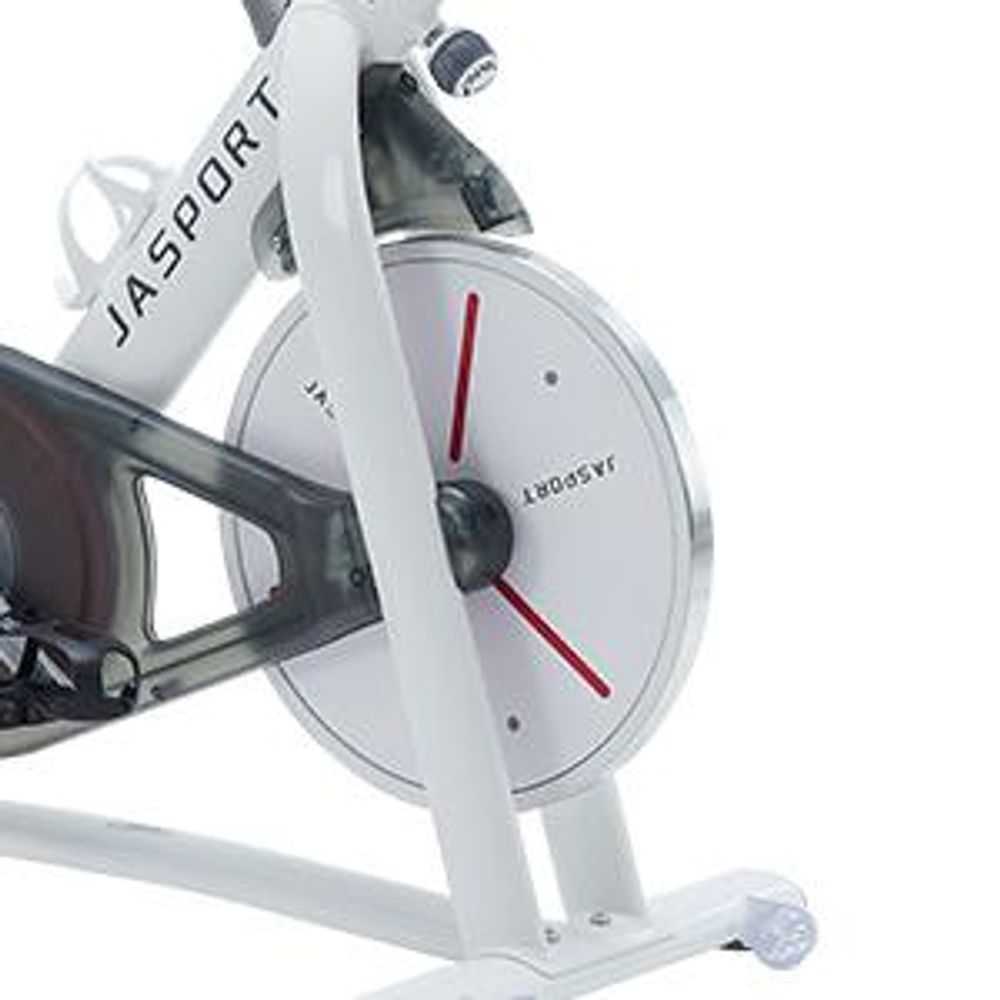 JASPORT S3 tichý stacionárny bicykel a rotoped na doma, magnetický odpor, 7,5 kg zotrvačník, Bluetooth, Kinomap a Zwift – biely