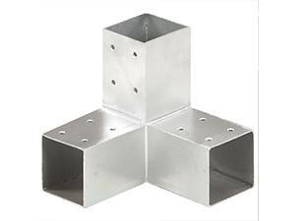 vidaXL Pfostenverbinder 4 Stk. Y-Form Verzinktes Metall 71 x 71 mm
