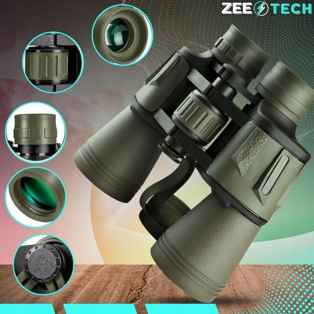 Militärisches Fernglas 20x50 für Jagd und Tourismus, Optik BK-7 FMC + ETUI GURT
