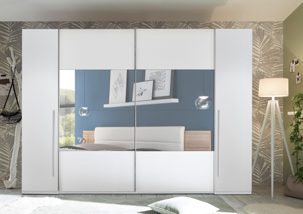 Mega Kleiderschrank – moderner Schrank mit Schiebe- und Drehtüren