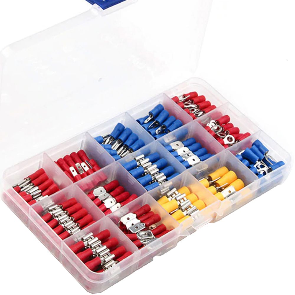 280tlg Kabelschuhe Satz mit Sortiment Box Auto KFZ Stossverbinder Steckverbinder Kit Flachstecker Quetschverbinder Retoo