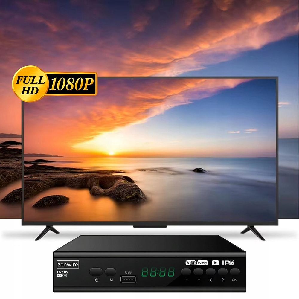 Satellitendecoder, ZENWIRE, Tuner, USB-Box, TV, DVB-T2 HEVC H.265 Full HD