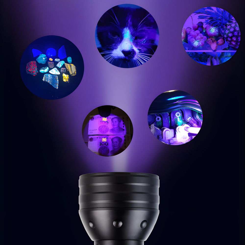 UV Taschenlampe, Schwarzlicht Handlampe, Bernsteindetektor, Mini Ultraviolett Leuchte 100x LEDs, Retoo
