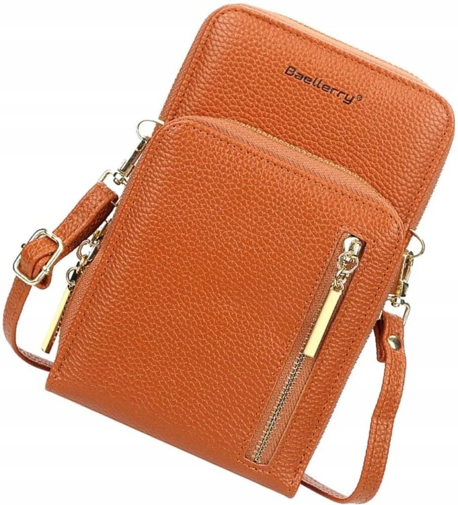 Umhängetasche Damen - Praktisch & Stilvoll - Mini Handtasche Braun - Trendig & Hochwertig - Organizer Smartphone - Neu Geschenk