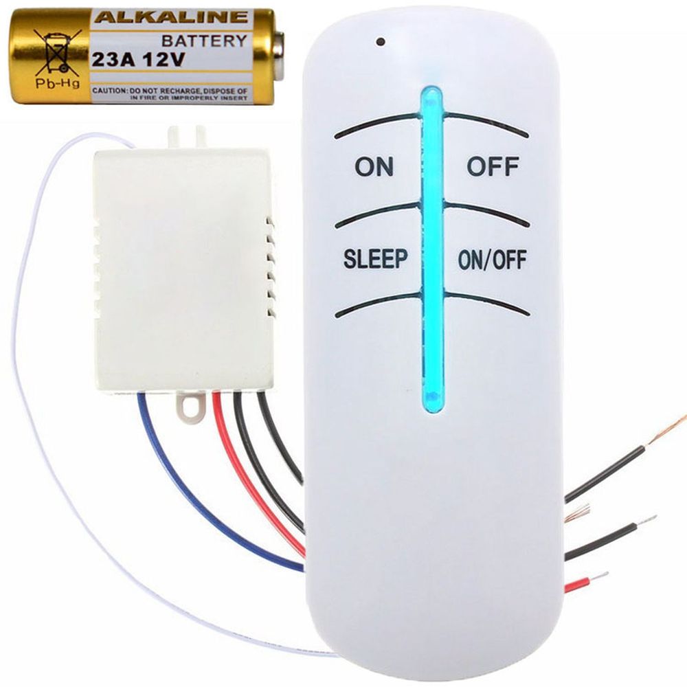 Funk-Schalter Set mit Fernbedienung Kabellos Wandschalter Funkschalter Lichtschalter 12V 30M 1000W Funk-Schalter Licht Funk Wandschalter Retoo