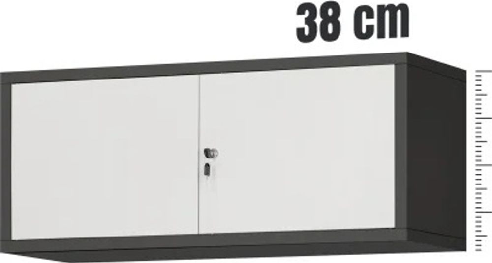 Schrankaufsatz, 900 x 380 x 400 mm, anthrazitweiß