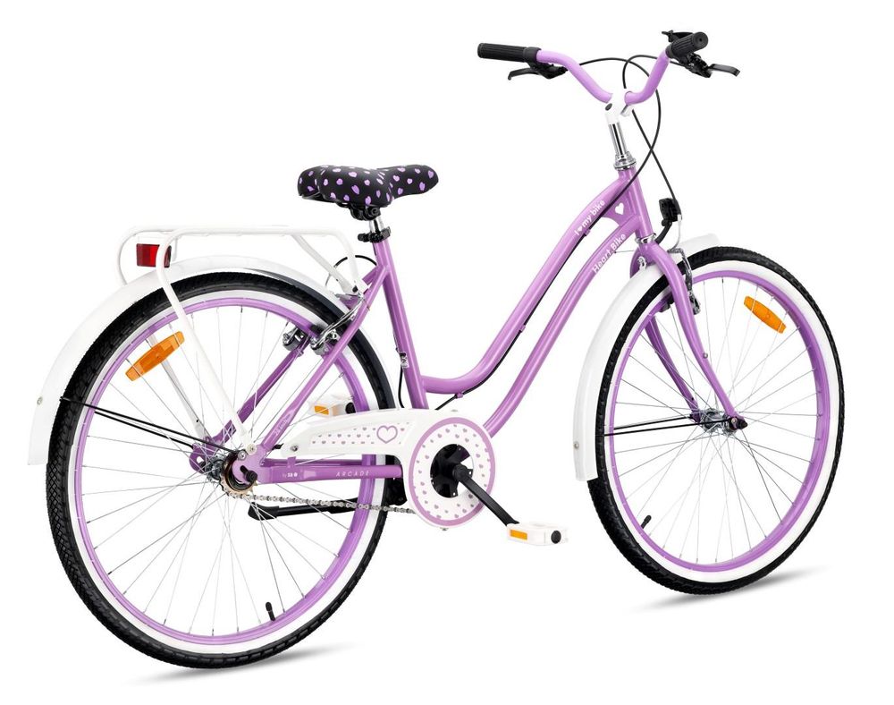 Detalle de la rueda delantera y guardabarros de la bicicleta.