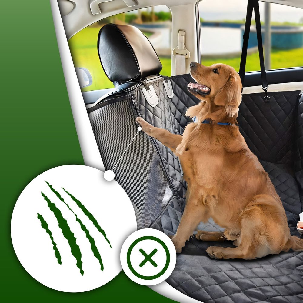 Autoschondecke Hund Auto Kofferraumschutz - Wasserdicht&Kratzfest, Rückbank Hundedecke mit Seitenschutz & Sichtfenster, Gepolstert, 140x204 cm, Retoo